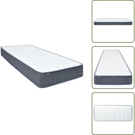 The Living Store Materasso per Letto box spring Rigidità Media 200x90x20 cm - Materasso a molle