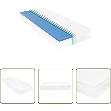 The Living Store Matratze 100 x 200 cm Viskoelastischer Memory-Schaum 18 cm - Matratze - Schaummatratze - Memory Foam Matratze - Viscoelastische Matratze - Orthopädische Matratze