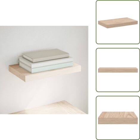 The Living Store Mensola Pensile 40x23,5x4 cm in Truciolato - Scaffale galleggiante