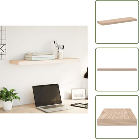 The Living Store Mensola Pensile 80x23,5x4 cm in Truciolato - Scaffale galleggiante