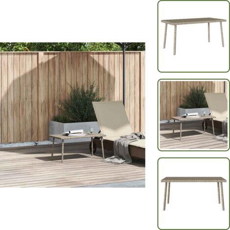 The Living Store Mesa centro jardín rectangular gris claro 80x40x37cm - Mesa de centro
