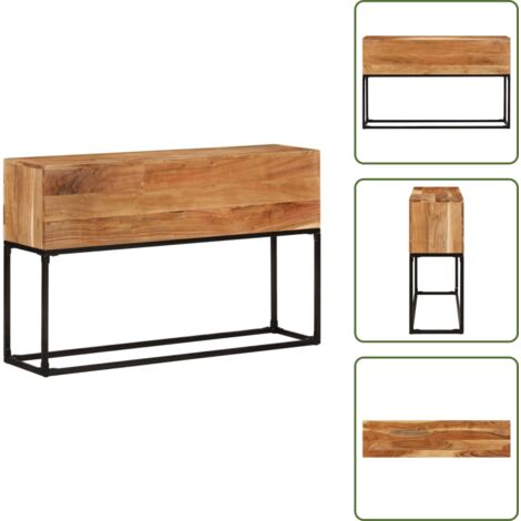 The Living Store Mesa consola de madera maciza de acacia 120x30x75 cm - Madera maciza