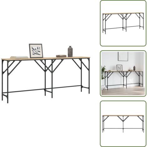 The Living Store Mesa consola madera de ingeniería roble Sonoma 180x29x75 cm - Mesa de entrada