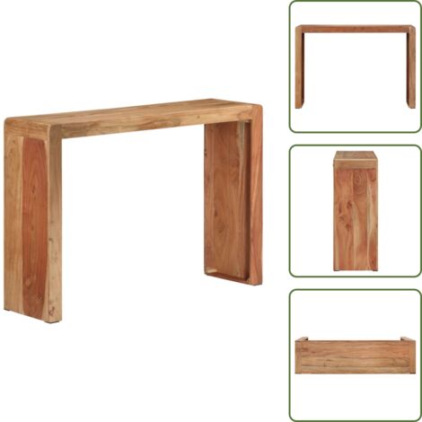 The Living Store Mesa consola madera maciza de acacia 110x30x76 cm - Madera maciza