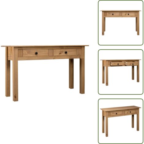 The Living Store Mesa consola madera maciza pino Panamá Range 110x40x72 cm - Mesa de madera