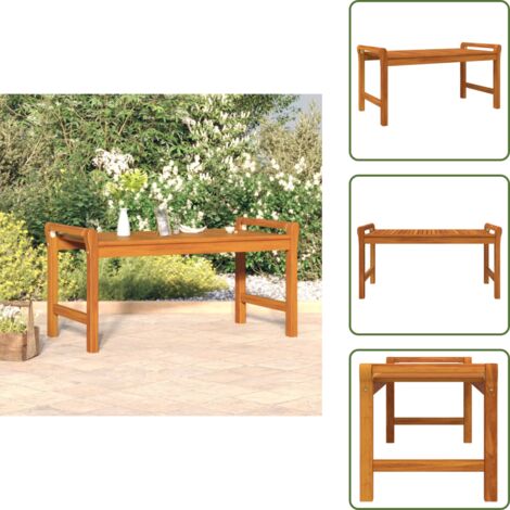 The Living Store Mesa de centro de madera maciza de acacia 100x50x50 cm - Mesa de madera
