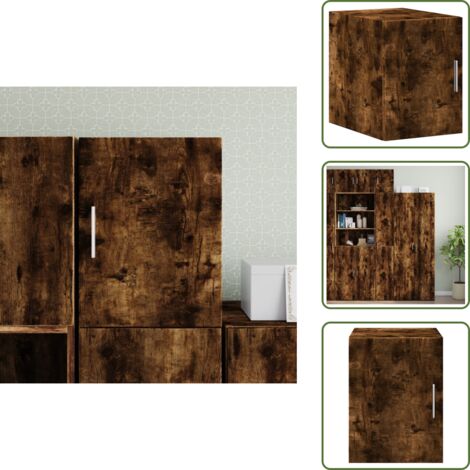 The Living Store Mobile a Parete Rovere Fumo 30x42,5x40 cm in Legno Multistrato - Mobiletto a parete