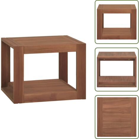 The Living Store Mobile da Bagno a Parete 45x45x35 cm in Legno Massello di Teak - Mobile in legno
