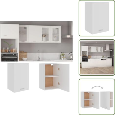 The Living Store Mobile Pensile “Lyon” Bianco 39,5x31x60 cm - Mobile pensile
