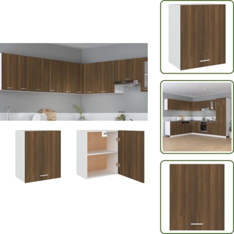 The Living Store Mobile Pensile “Lyon” Rovere Marrone 50x31x60 cm - Armadio da cucina
