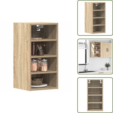 The Living Store Mobile Pensile “Riga” Rovere Sonoma 30x29,5x60 cm - Armadio a parete
