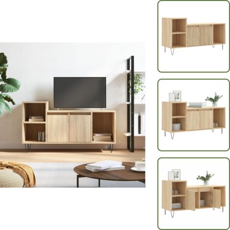 The Living Store Mobile per TV Rovere Sonoma 100x35x55 cm Legno Multistrato - Mobile per TV