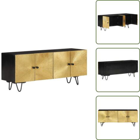 The Living Store Mobile Porta TV 110x30x45 cm in Legno Massello di Mango - TV stand in legno