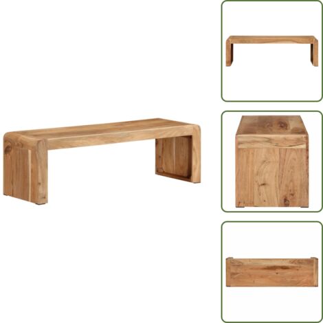 The Living Store Mobile Porta TV 110x33x33 cm in Legno Massello di Acacia - TV stand in acacia