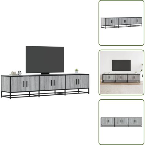 The Living Store Mobile Porta TV Grigio Sonoma 180x35x41 cm in Truciolato - TV Stand