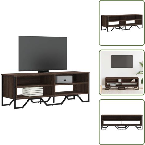 The Living Store Mobile Porta TV Rovere Marrone 122x34x41cm in Legno Multistrato - Credenza TV