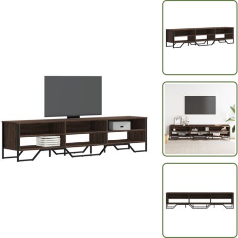 The Living Store Mobile Porta TV Rovere Marrone 180x34x41cm in Legno Multistrato - Credenza TV