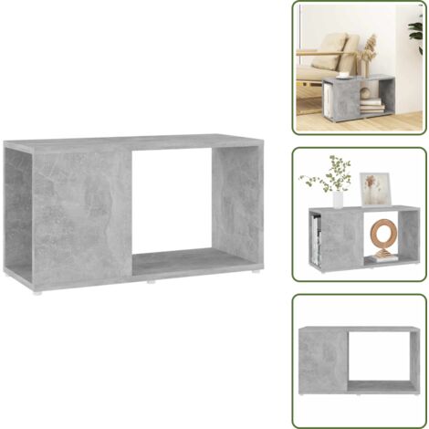 The Living Store Mobile TV Grigio Cemento 60x24x32 cm in Truciolato - Mobile da soggiorno