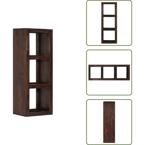 The Living Store Mobiletto Consolle in Legno Massello di Acacia 40x30x110 cm - Credenza in legno
