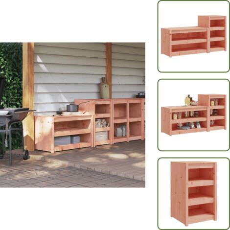 The Living Store Mobili da Cucina da Esterno MEPPEL 2 pz in Legno Massello di Douglas - Mobili da cucina