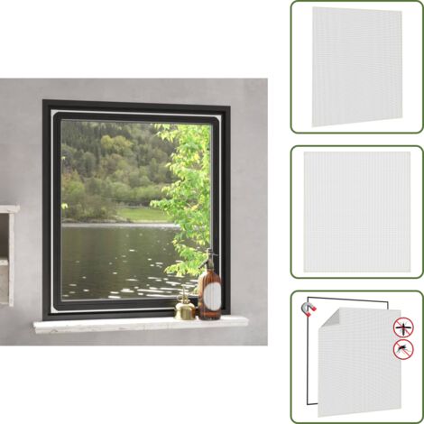 The Living Store Mosquitera magnética para ventanas blanco 120x140 cm - Mosquitera magnética
