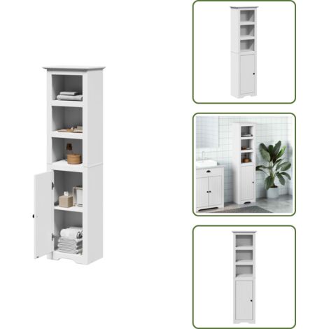 The Living Store Mueble de baño BODO blanco 44x30x160 cm - Mueble de baño
