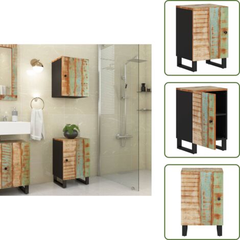 The Living Store Mueble de baño madera maciza reciclada 38x33x58 cm - Madera reciclada