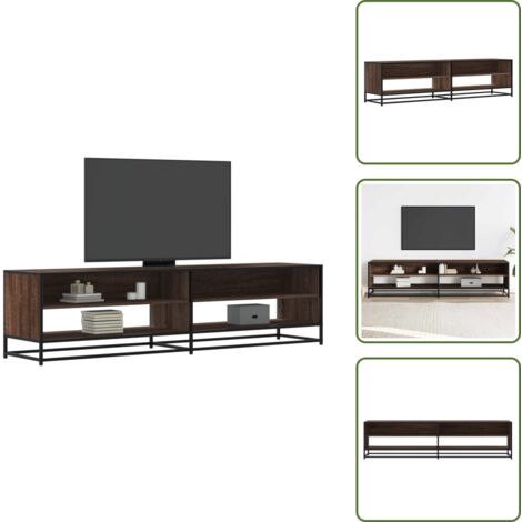 The Living Store Mueble de TV madera de ingeniería marrón roble 180,5x40x46 cm - Madera de ingeniería