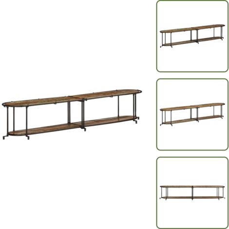 The Living Store Mueble de TV madera maciza reciclada 200x42x40 cm - Madera reciclada