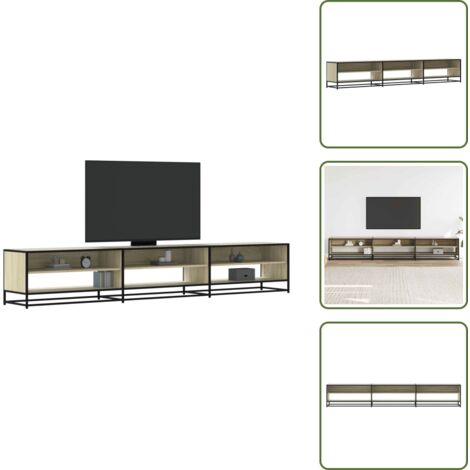 The Living Store Mueble para TV madera de ingeniería roble Sonoma 270x40x46 cm - Madera de ingeniería