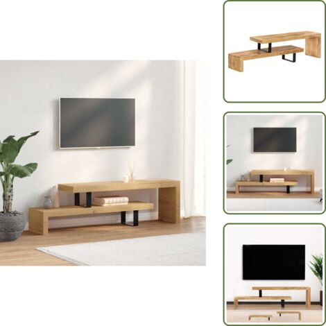 The Living Store Mueble para TV madera maciza de mango - Mueble para tv