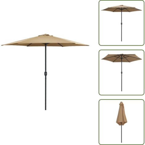 The Living Store Ombrellone da Esterni con Palo in Alluminio 270x246 cm Talpa - Ombrellone da esterno