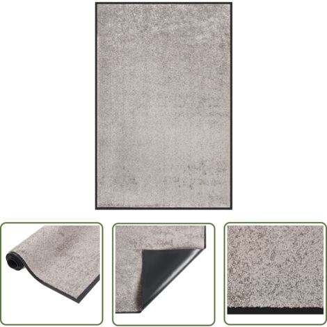 The Living Store Paillasson Gris 80x120 cm - Tapis D'entrée - Paillasson Intérieur - Paillasson Extérieur - Tapis Absorbant - Tapis Résistant À L'eau