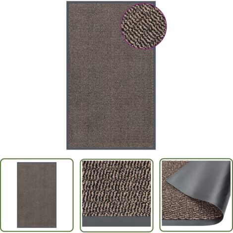 The Living Store Paillasson touffeté 90x150 cm Marron foncé - Tapis D'entrée - Paillasson Intérieur - Paillasson Extérieur - Tapis De Porte - Matelas D'accueil