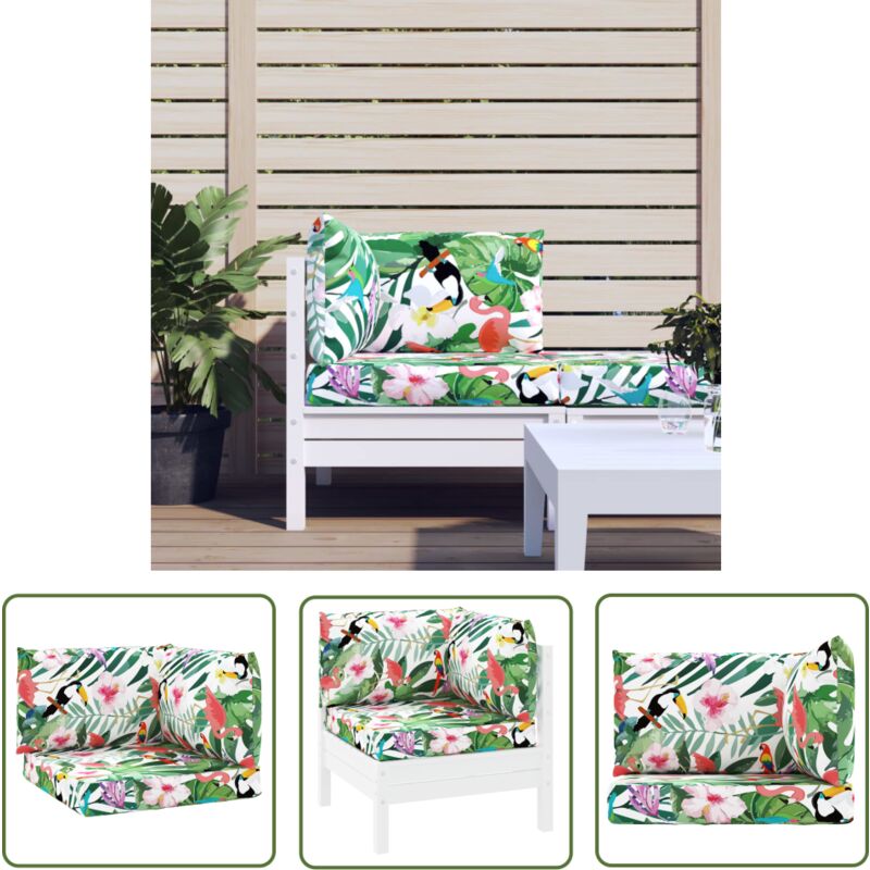 Coussins de palette lot de 3 multicolore tissu Oxford - Coussins De Canapé - Coussins Extérieurs - Coussins Décoratifs - Cushions Patio - Oreillers