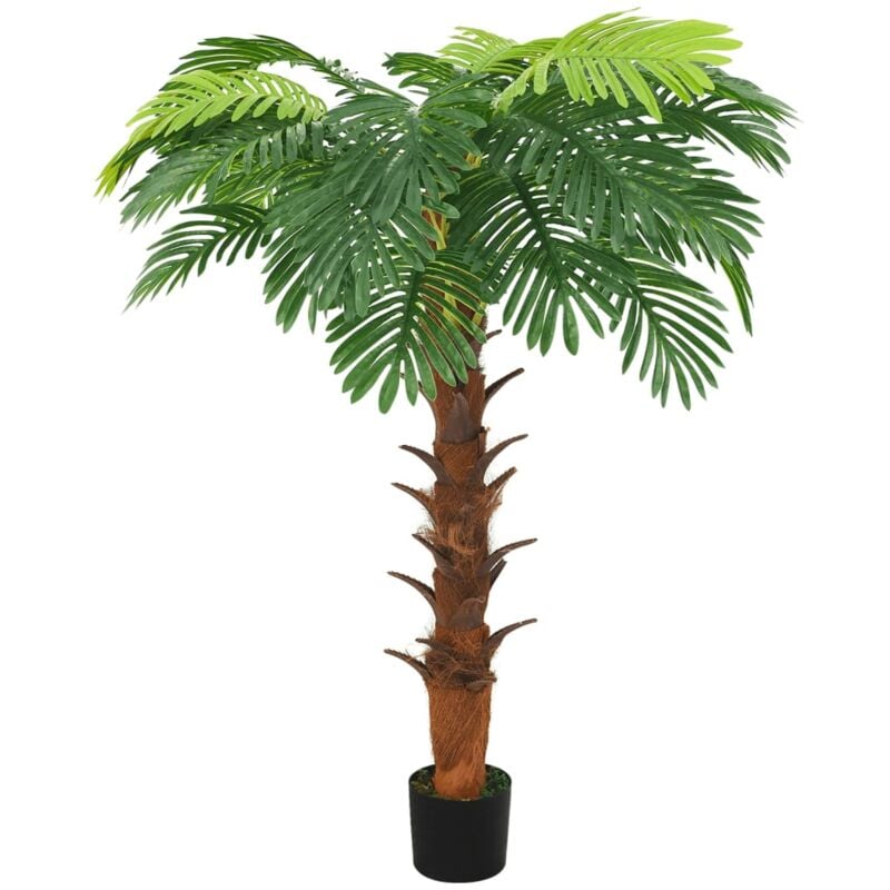 Palmier Cycas artificiel avec pot 160 cm Vert The Living Store Vert