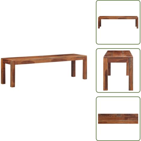 The Living Store Panca 160 cm in Legno Massello di Acacia - Panca da ingresso