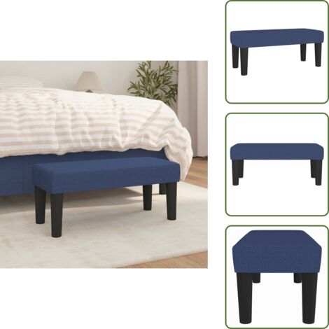 The Living Store Panca Blu 70x30x30 cm in Tessuto - Panca per casa