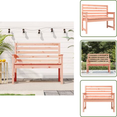 The Living Store Panca da Giardino 109x48x91,5 cm in Legno Massello di Douglas - Panca in legno