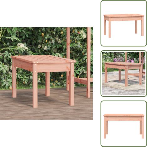 The Living Store Panca da Giardino 80x44x45 cm in Legno Massello di Douglas - Panca in legno