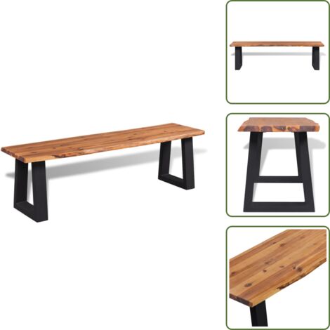 The Living Store Panca in Legno Massello di Acacia 160 cm - Panca in acacia