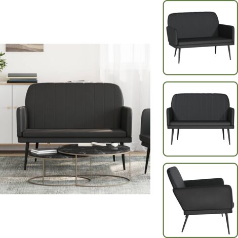 The Living Store Panca Nera 107x80x81 cm in Similpelle - Panca nera