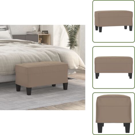 The Living Store Panca tortora 70x35x41 cm in Microfibra - Panca da ingresso