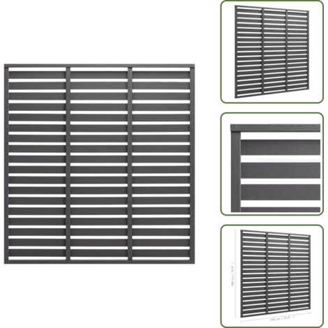 The Living Store Panel de valla de WPC gris 180x180 cm - Panel de valla