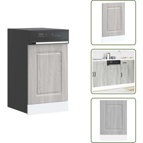The Living Store Panel para lavavajillas Kalmar gris sonoma 45x1,5x67 cm - Madera de ingeniería