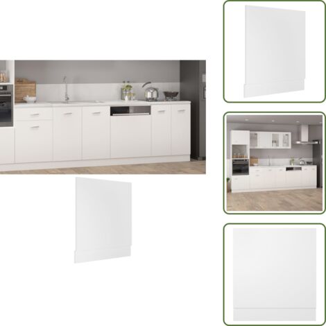 The Living Store Panel para lavavajillas "Lyon" blanco 59,5x3x67 cm de madera de ingeniería - Panel de madera