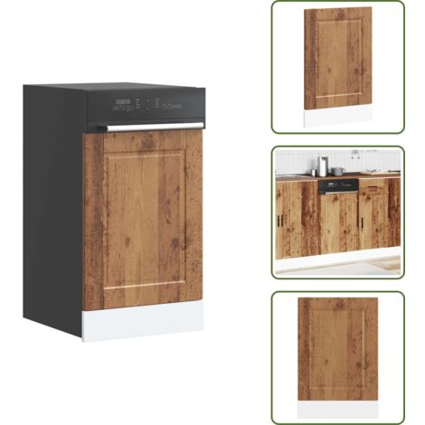 The Living Store Panel para lavavajillas Porto madera contrachapada madera vieja - Madera contrachapada
