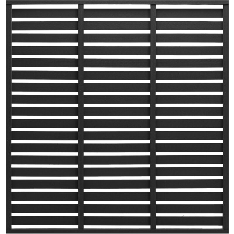 The Living Store - Panneau de clôture wpc 180x180 cm Noir Noir