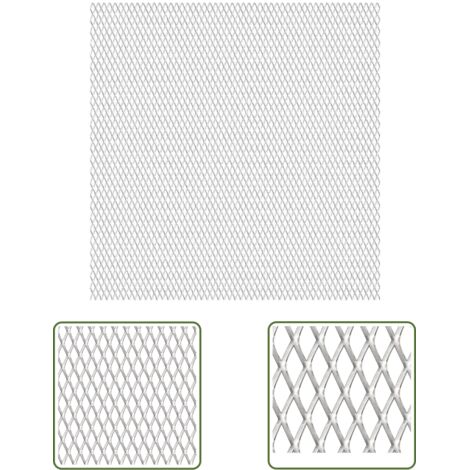 The Living Store Panneau de grillage de jardin Acier inox 100x85 cm 30x17x2,5 mm - Panneaux De Clôture - Clôture Métal - Grillage Métallique - Fermeture Jardin - Abri Jardin