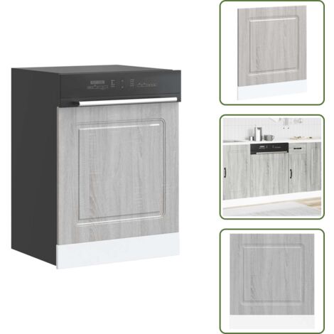 The Living Store Pannello Lavastoviglie Kalmar Grigio Sonoma 60x1,5x67 cm - Pannello lavastoviglie